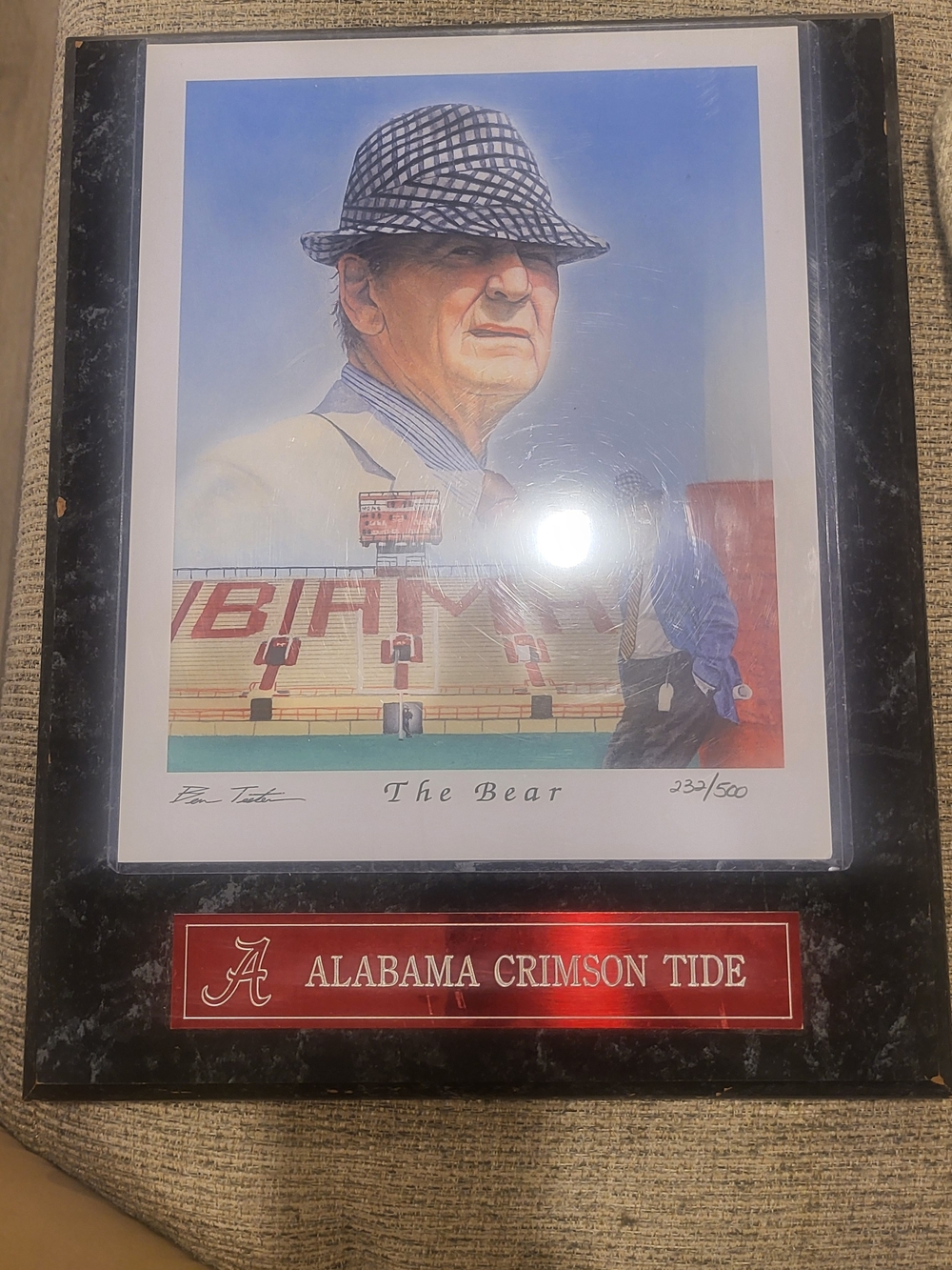 Alabama Crimson Tide Framed 'The Bear' Wall Art - Red Accent